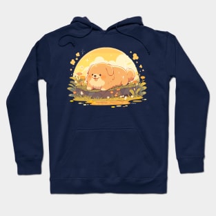 Kawaii Sunset Golden Pup Hoodie